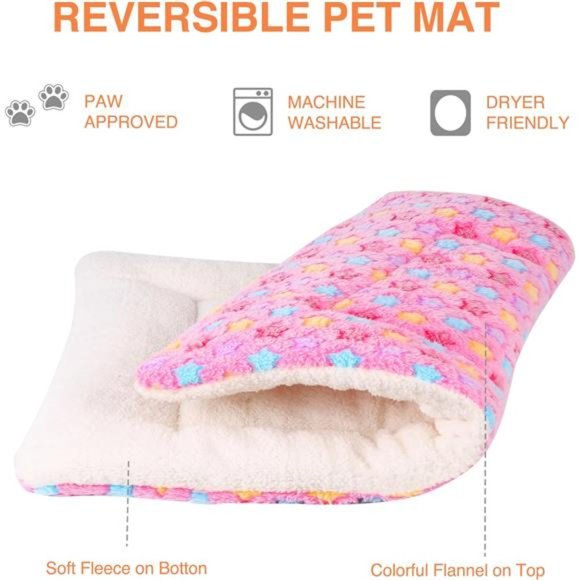 Dog Bed Crate Pad Ultra Soft Pet Bed with Cute Star Print Washable Crate Mat - Picture 2 of 7